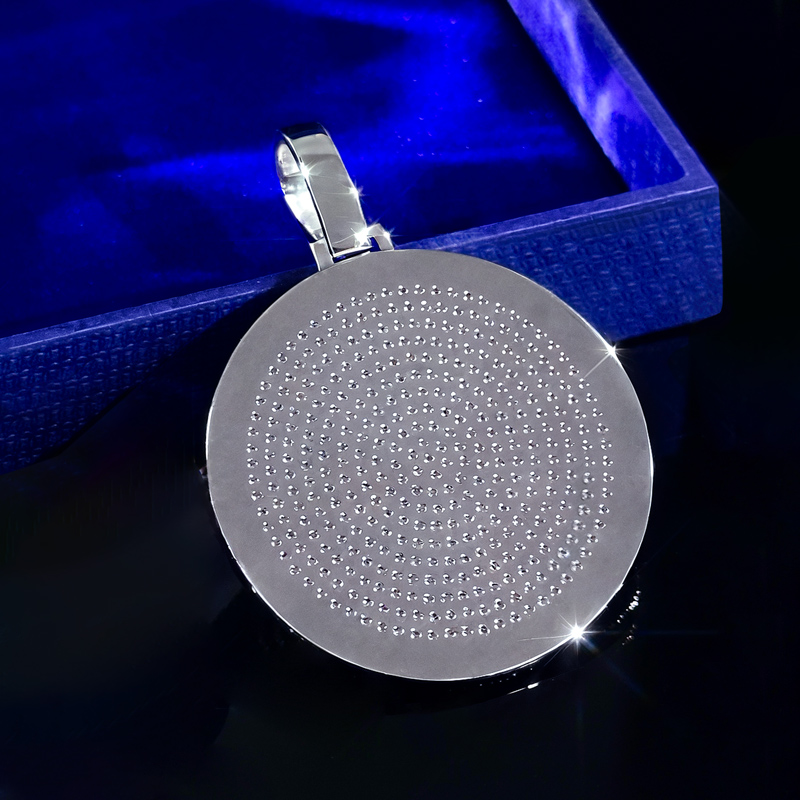 Iced Out A-Z 26 Letter Disc Pendant Iced Out A-Z 26 Letter Disc Pendant