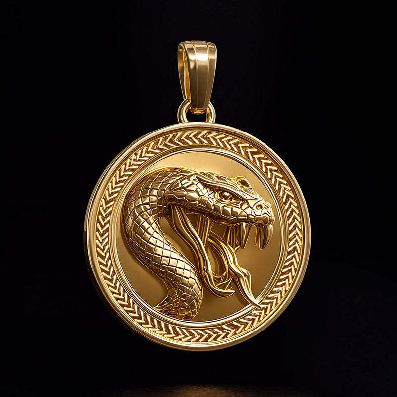 Snake Round Pendant