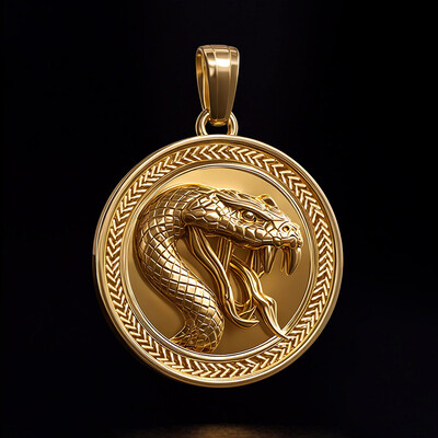 Snake Round Pendant