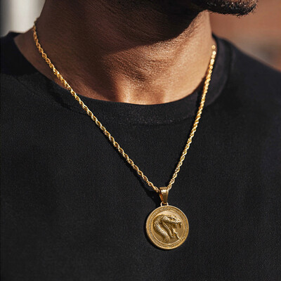 Snake Round Pendant
