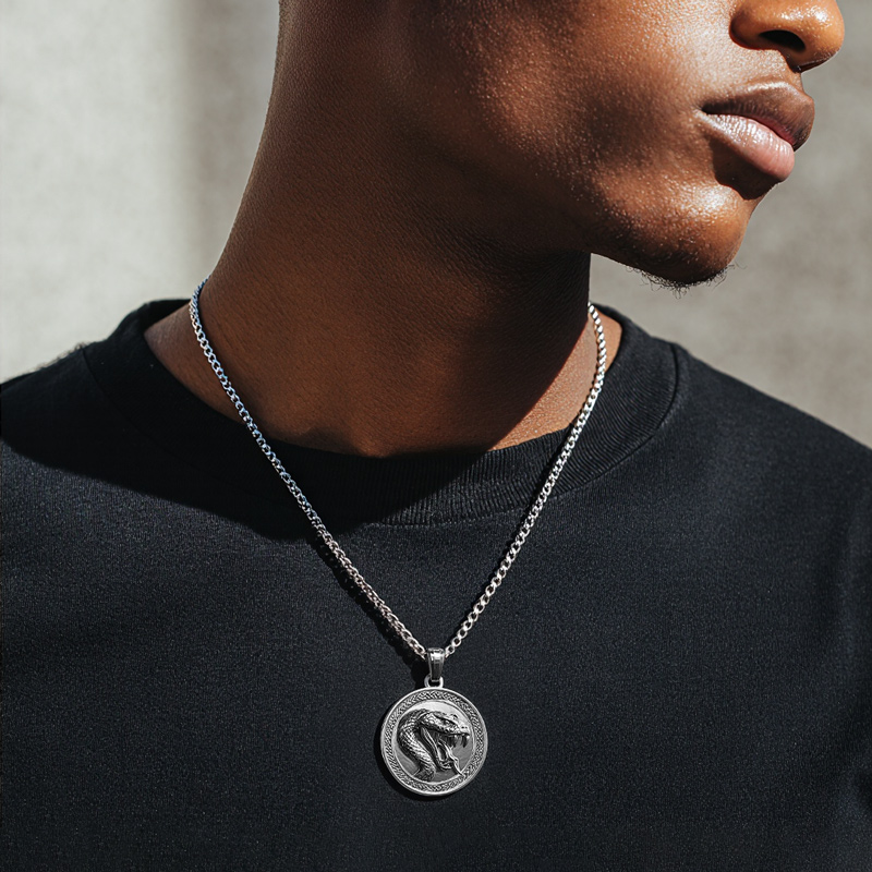 Snake Round Pendant