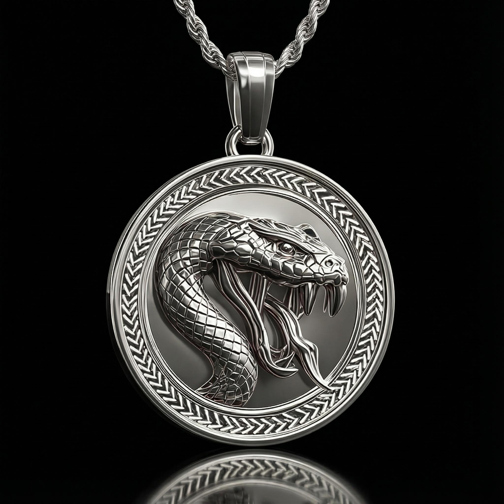 Snake Round Pendant