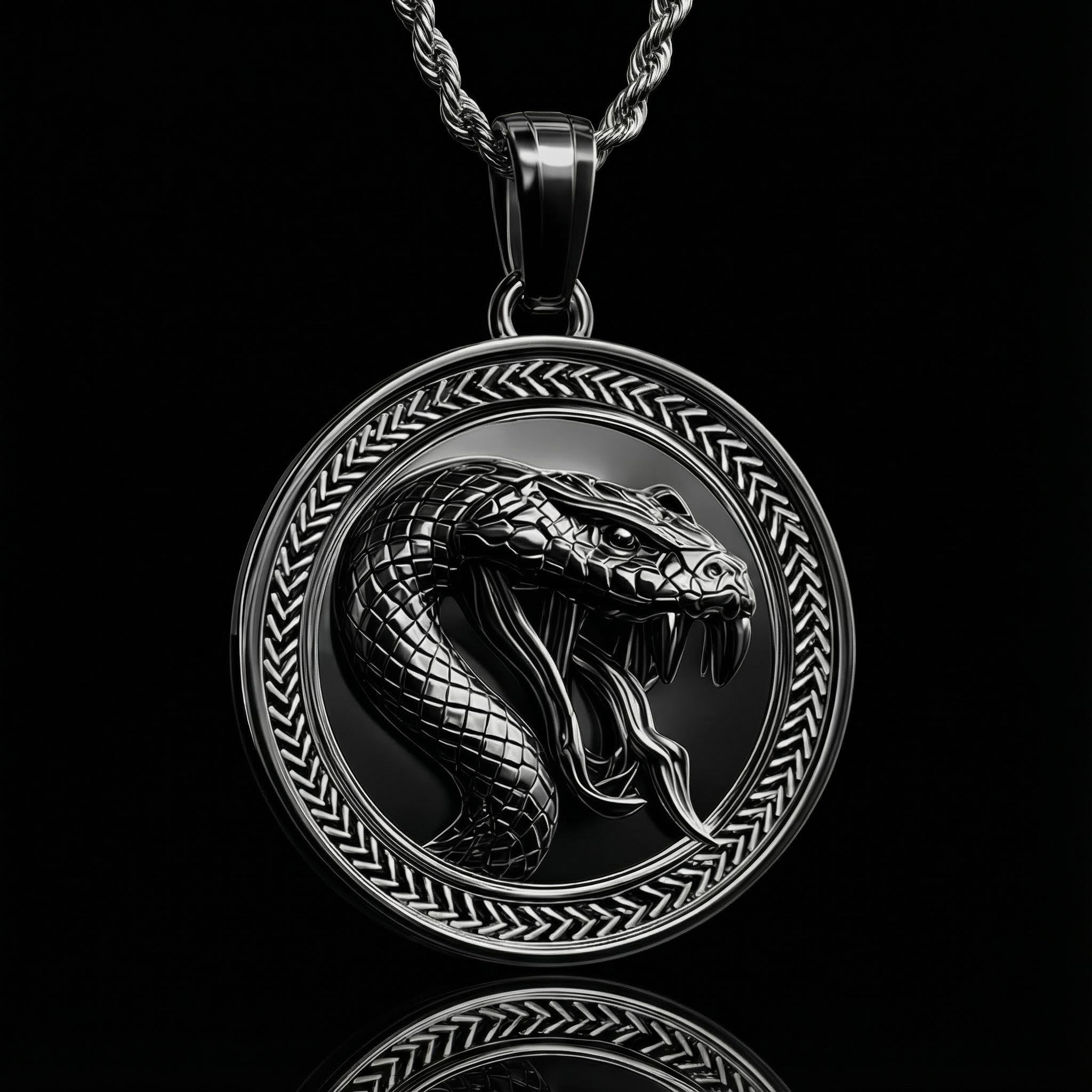 Snake Round Pendant