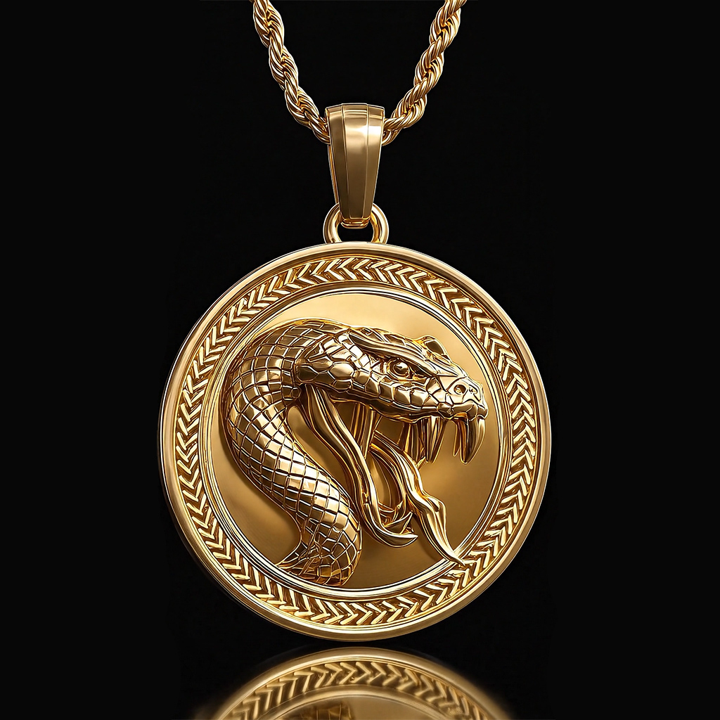 Snake Round Pendant