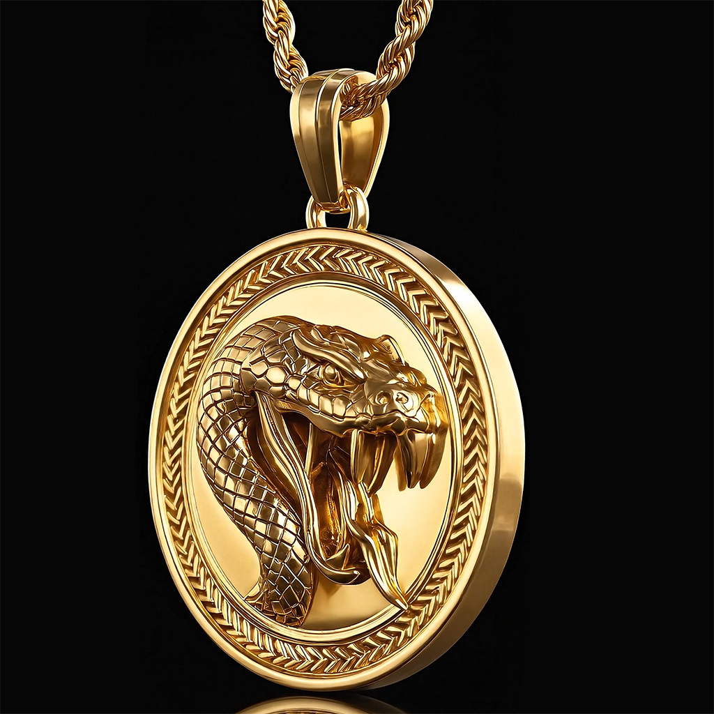 Snake Round Pendant