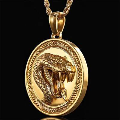 Snake Round Pendant