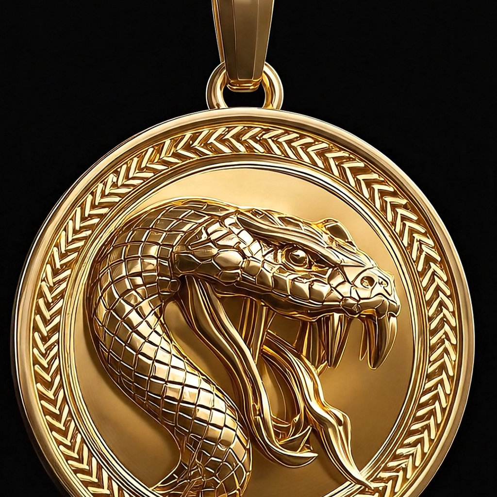 Snake Round Pendant