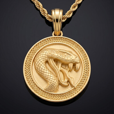 Snake Round Pendant