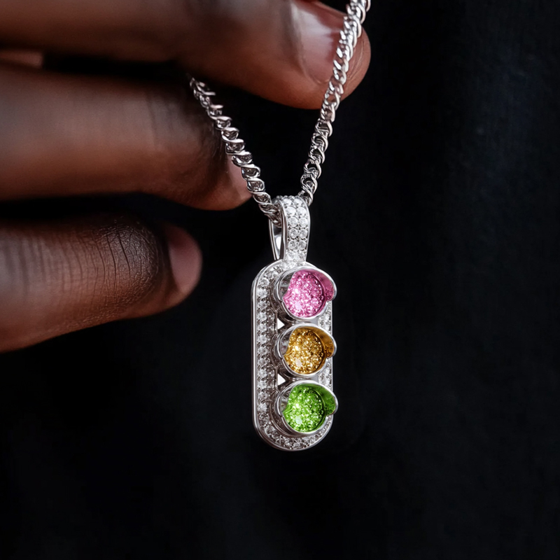 Iced Out Traffic Light Pendant