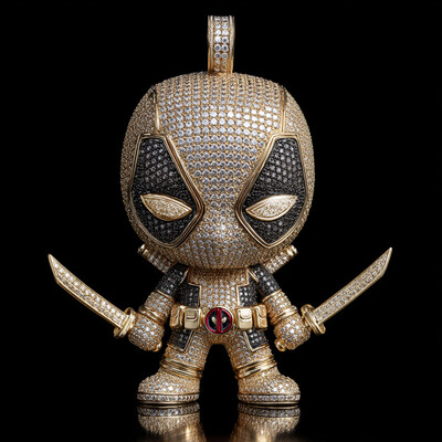 Iced Out Cartoon Anti-hero Pendant