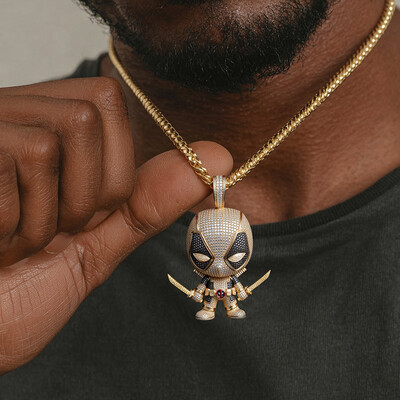 Iced Out Cartoon Anti-hero Pendant