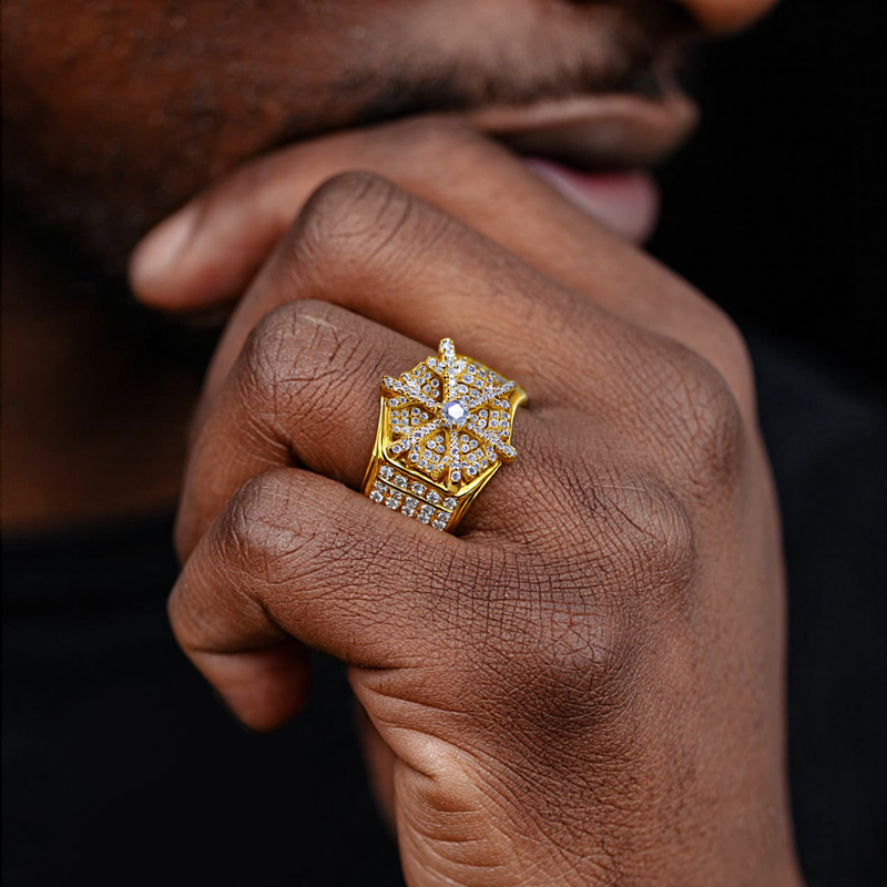Iced Out snowflake Ring