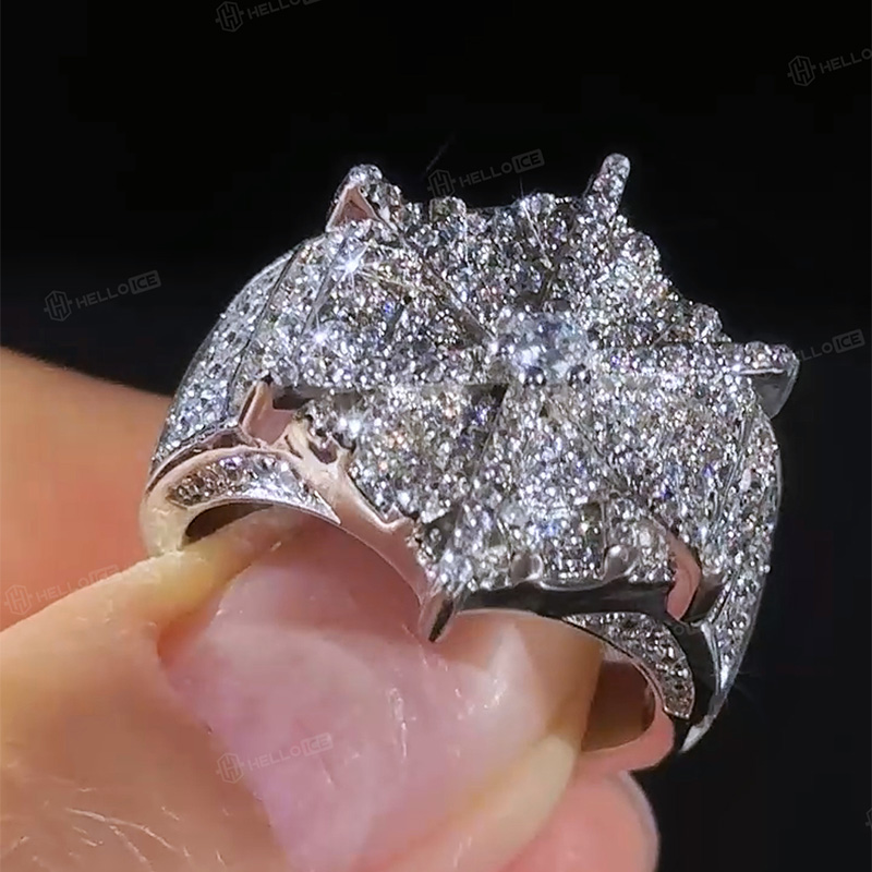 Iced Out snowflake Ring