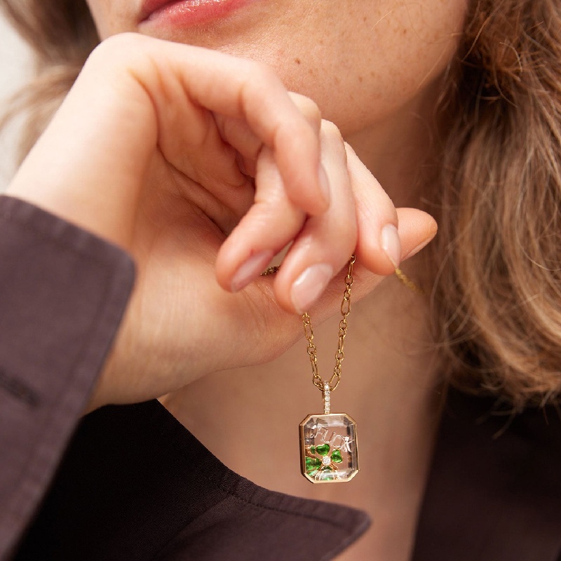 Personalized Baguette Locket Pendant Personalized Baguette Locket Pendant