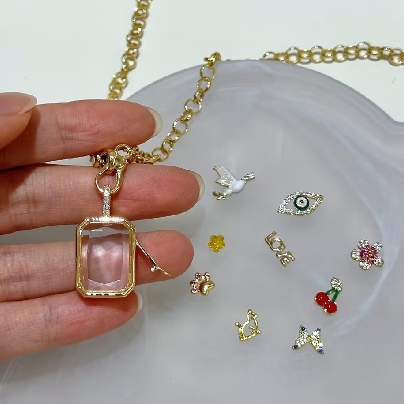 Personalized Baguette Locket Pendant Personalized Baguette Locket Pendant