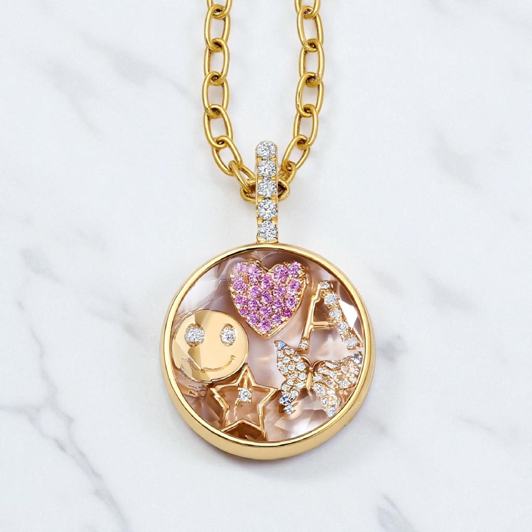 Personalized Round Locket Pendant Personalized Round Locket Pendant
