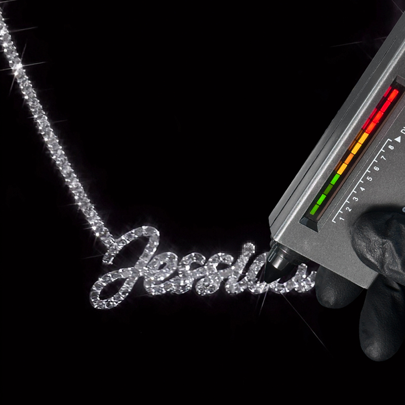 Personalized Name VVS Moissanite Tennis Necklace Personalized Name VVS Moissanite Tennis Necklace