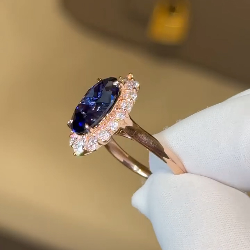 6.8CT Oval Cut Gemstone Vintage-Inspired Engagement Ring