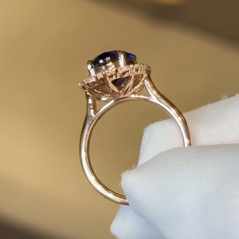 6.8CT Oval Cut Gemstone Vintage-Inspired Engagement Ring