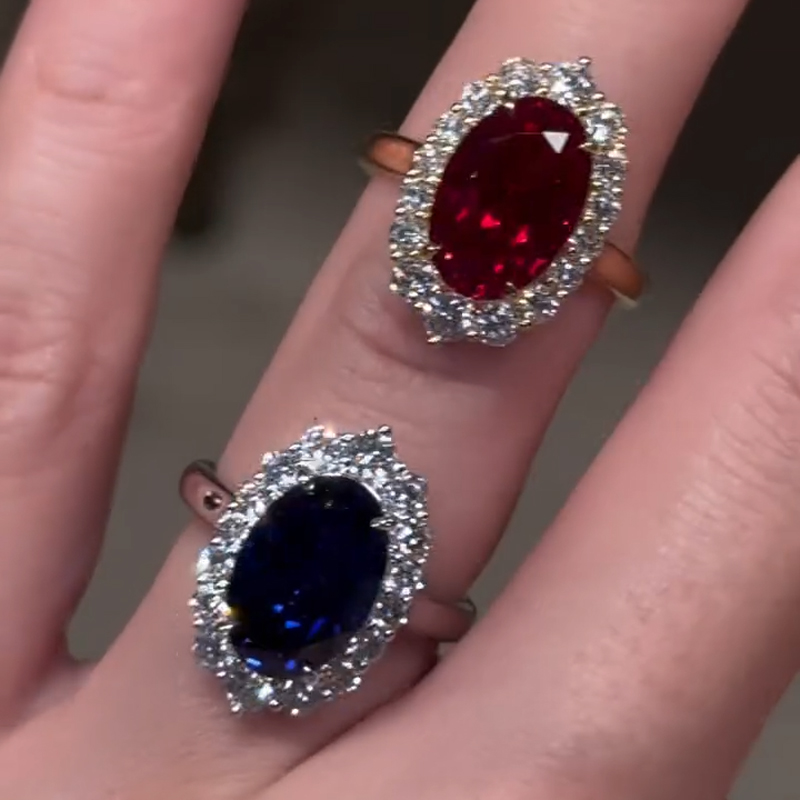 6.8CT Oval Cut Gemstone Vintage-Inspired Engagement Ring