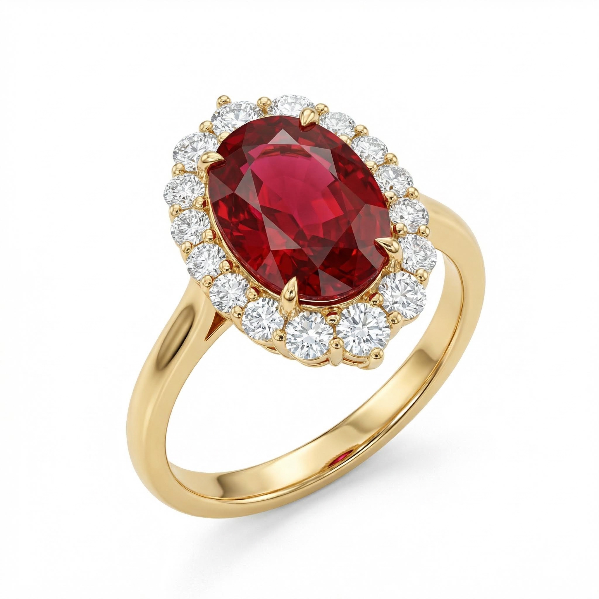 6.8CT Oval Cut Gemstone Vintage-Inspired Engagement Ring