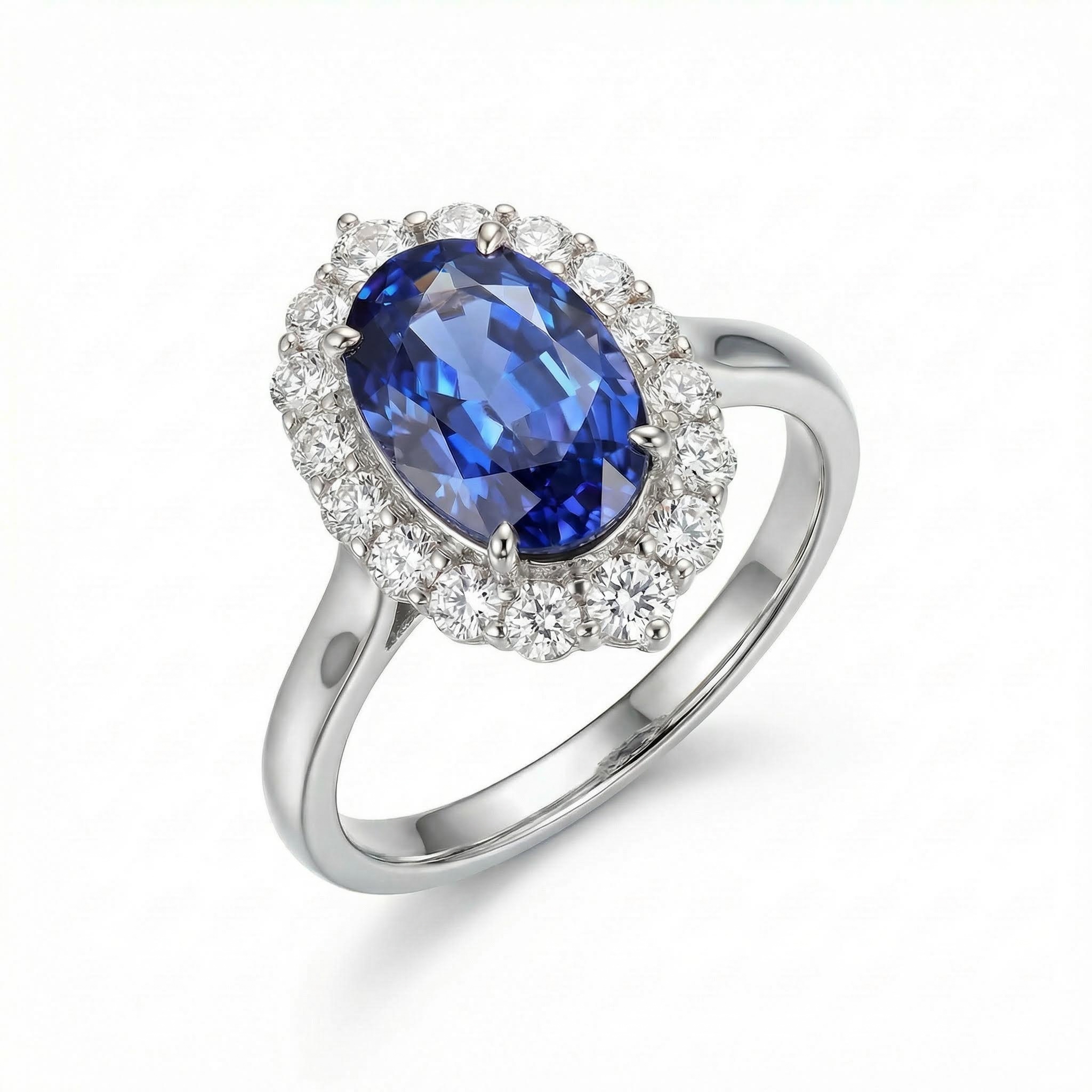 6.8CT Oval Cut Gemstone Vintage-Inspired Engagement Ring