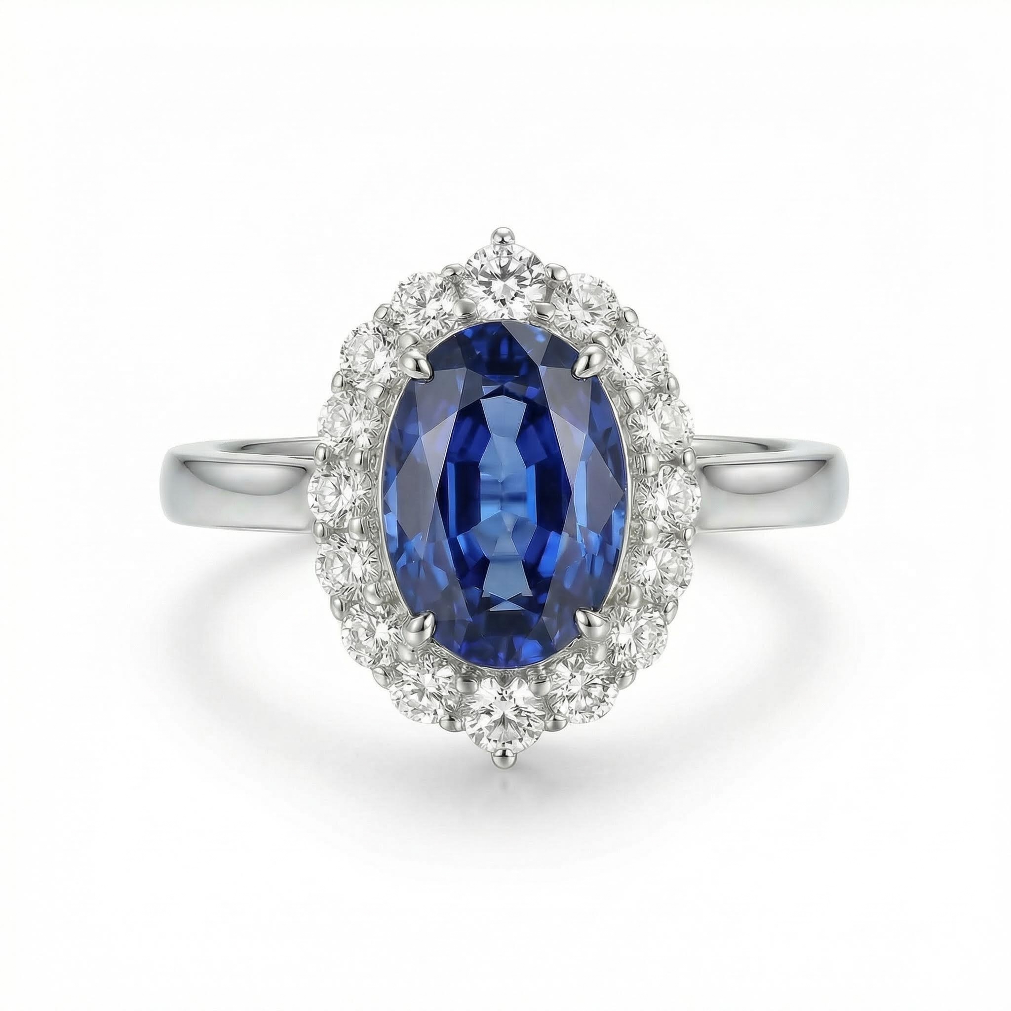 6.8CT Oval Cut Gemstone Vintage-Inspired Engagement Ring