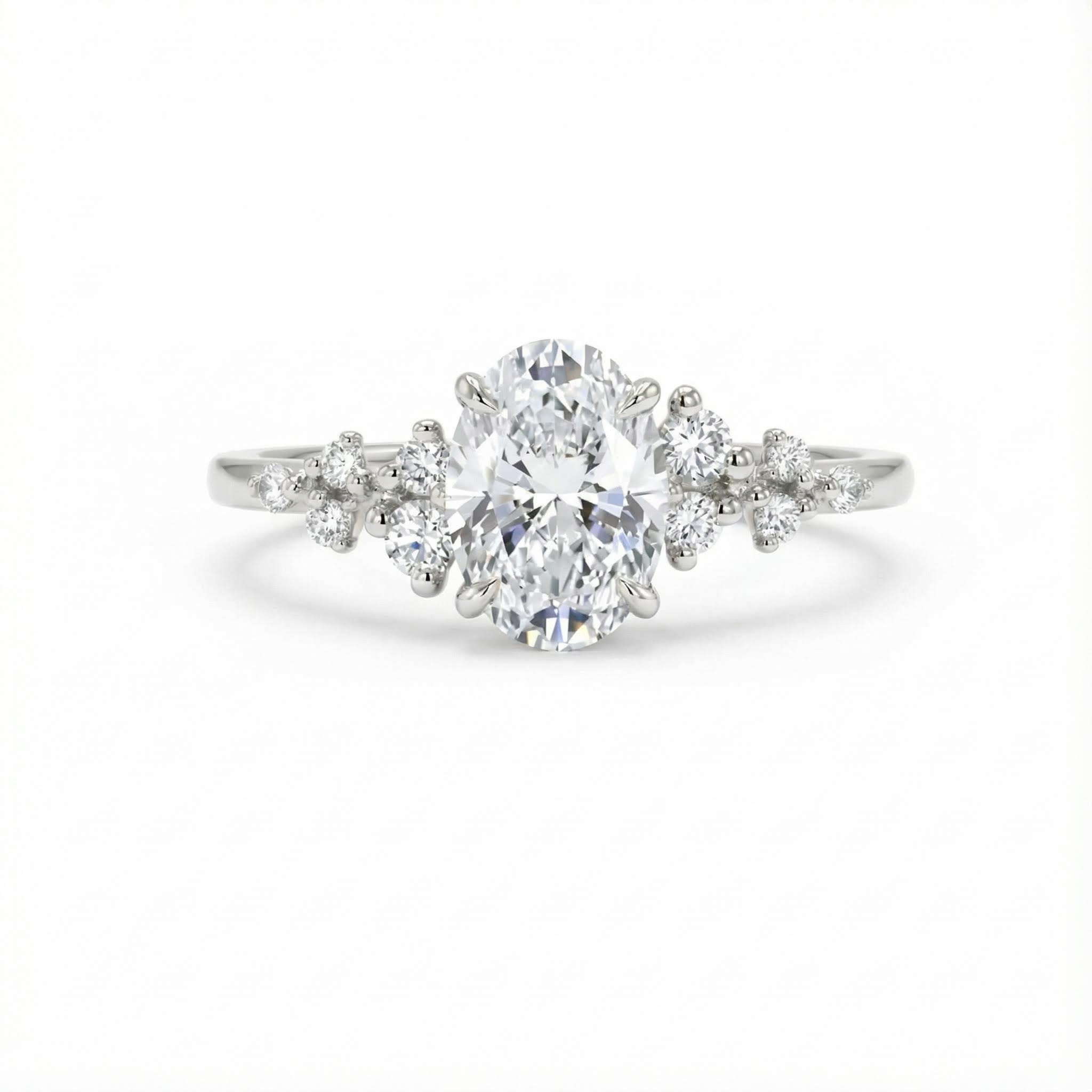 3.47CT Oval Cut VVS Moissanite Sparkling Engagement Ring 3.47CT Oval Cut VVS Moissanite Sparkling Engagement Ring