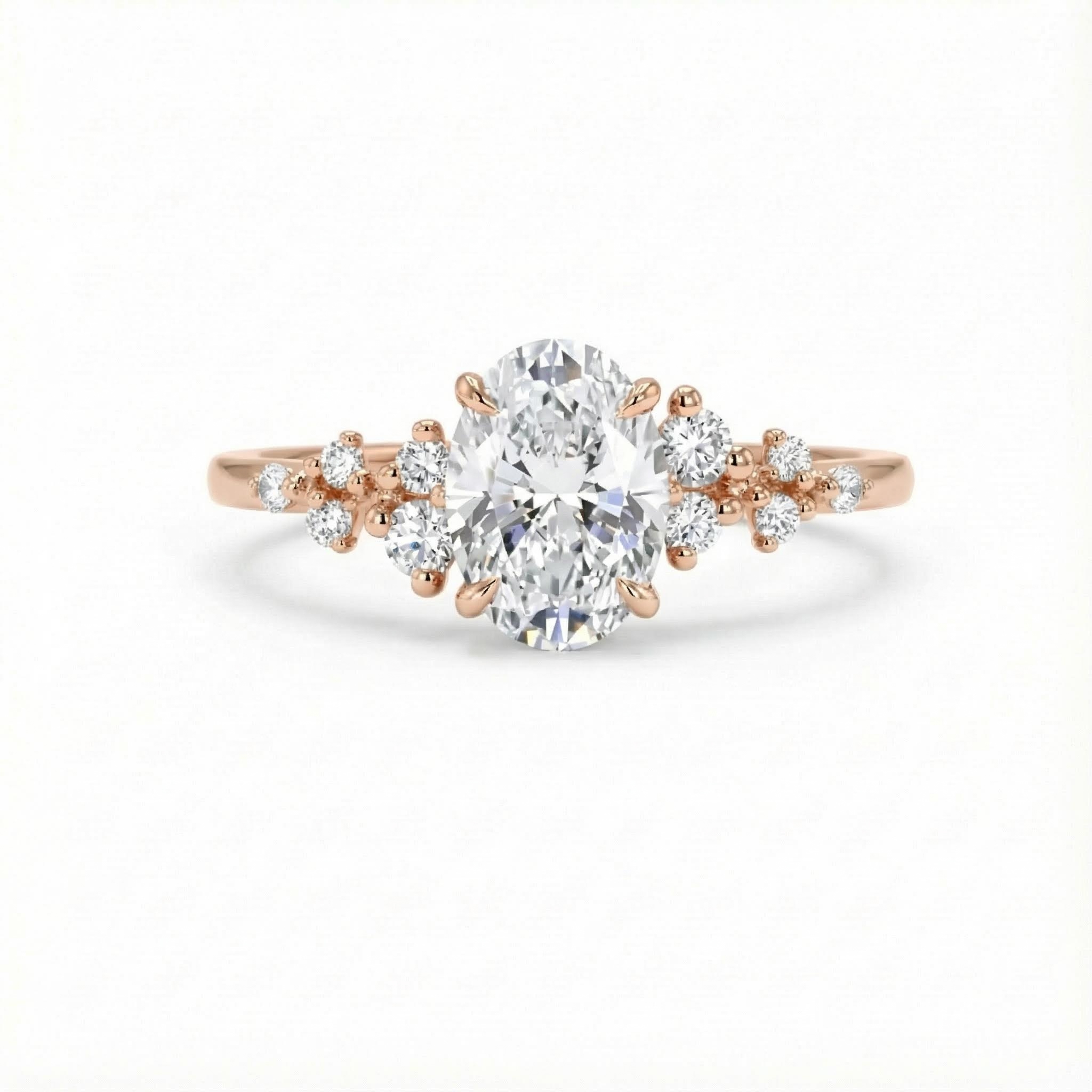 3.47CT Oval Cut VVS Moissanite Sparkling Engagement Ring 3.47CT Oval Cut VVS Moissanite Sparkling Engagement Ring