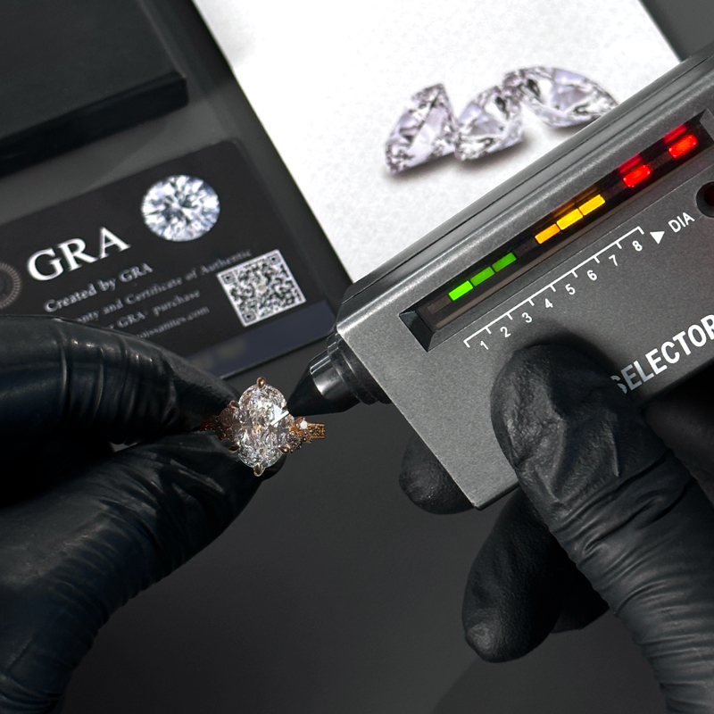 3.78CT Oval Cut VVS Moissanite Vintage Inspired Engagement Ring