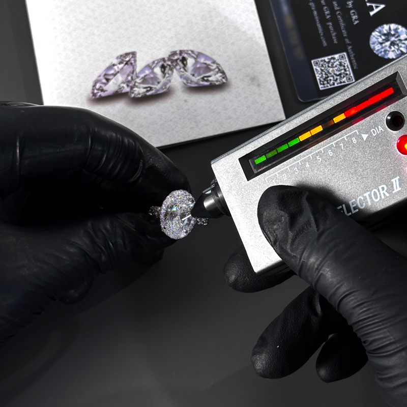 6.12CT Oval Cut VVS Moissanite Halo Engagement Ring