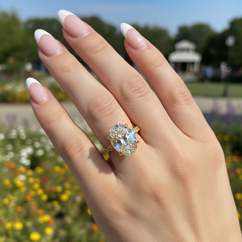 3.55CT Oval Cut VVS Moissanite Pave Twisted Engagement Ring 3.55CT Oval Cut VVS Moissanite Pave Twisted Engagement Ring