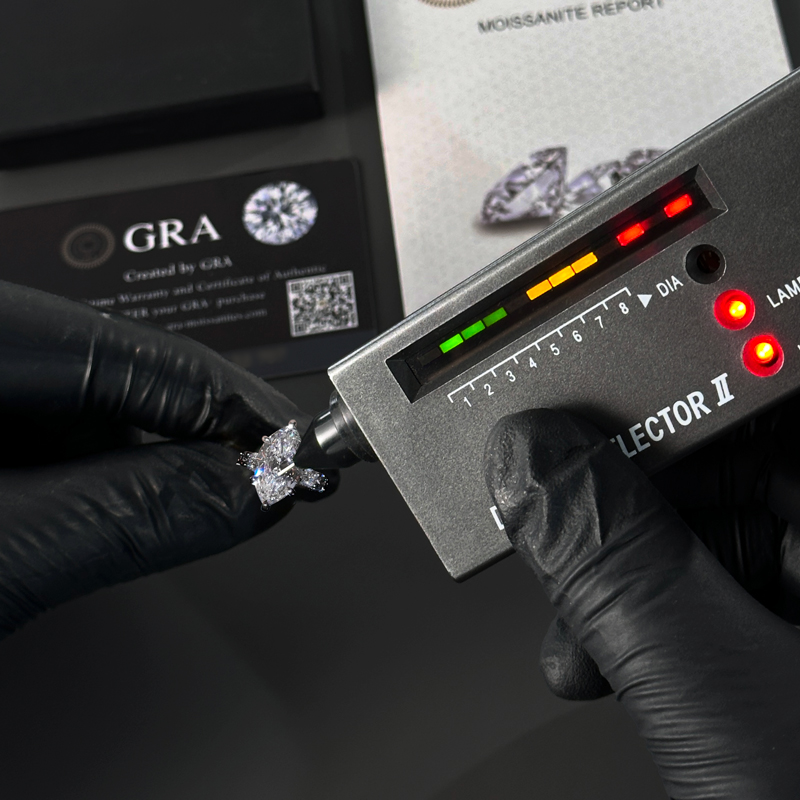 10.93CT Marquise Cut VVS Moissanite Pave Engagement Ring