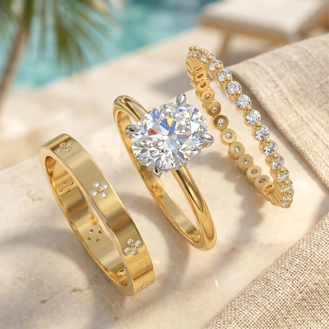 3.87 CT Oval Cut VVS Moissanite Pave Engagement Ring Set- 3Pcs 3.87 CT Oval Cut VVS Moissanite Pave Engagement Ring Set- 3Pcs