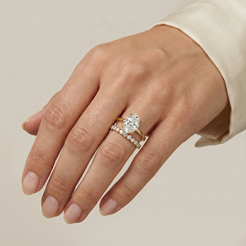 5.7CT Oval Cut VVS Moissanite Pave Engagement Ring Set 5.7CT Oval Cut VVS Moissanite Pave Engagement Ring Set