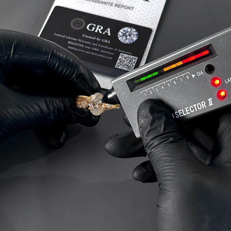 7.8CT Oval Cut VVS Moissanite Twisted Engagement Ring