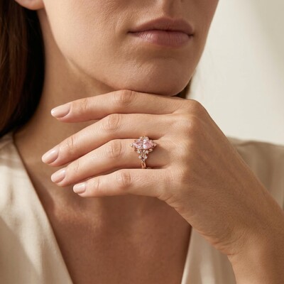 2.15CT Marquise Cut Diamond Vintage Engagement Ring