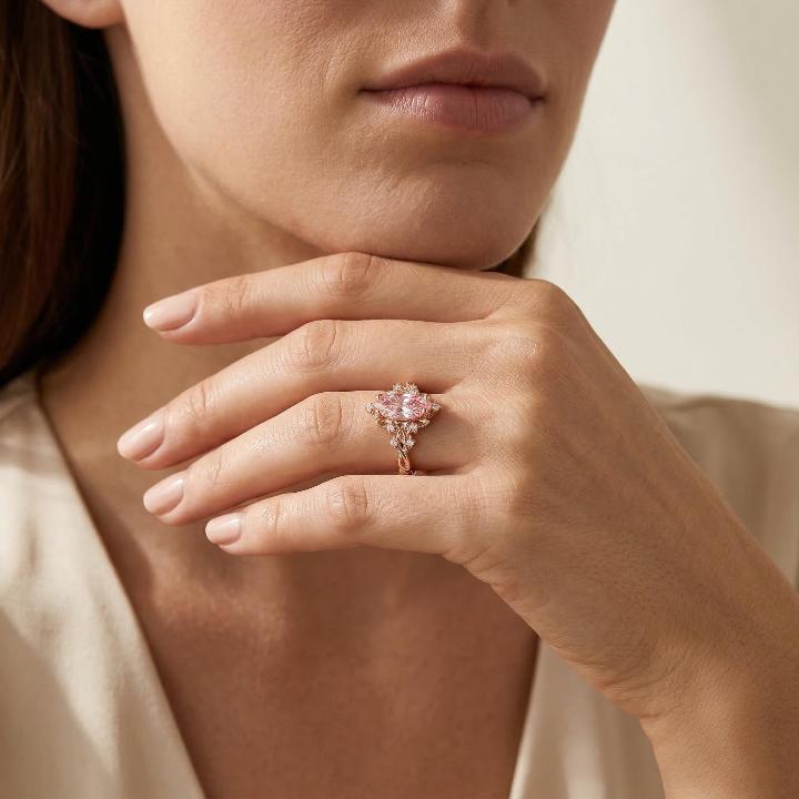 2.15CT Marquise Cut Diamond Vintage Engagement Ring