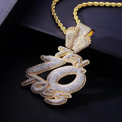 Custom S925 Iced Unique Letter Pendant Deposit