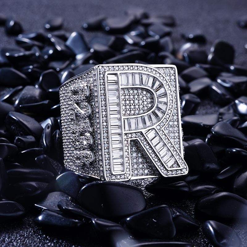 Custom S925 & VVS1 Buggette Moissanite Letter Ring Deposit