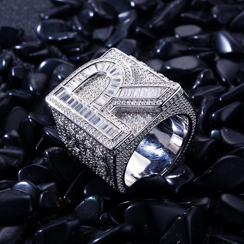 Custom S925 & VVS1 Buggette Moissanite Letter Ring Deposit