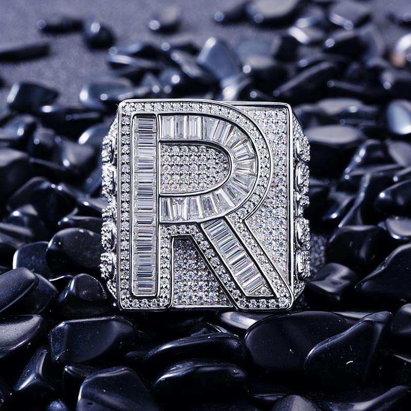 Custom S925 & VVS1 Buggette Moissanite Letter Ring Deposit