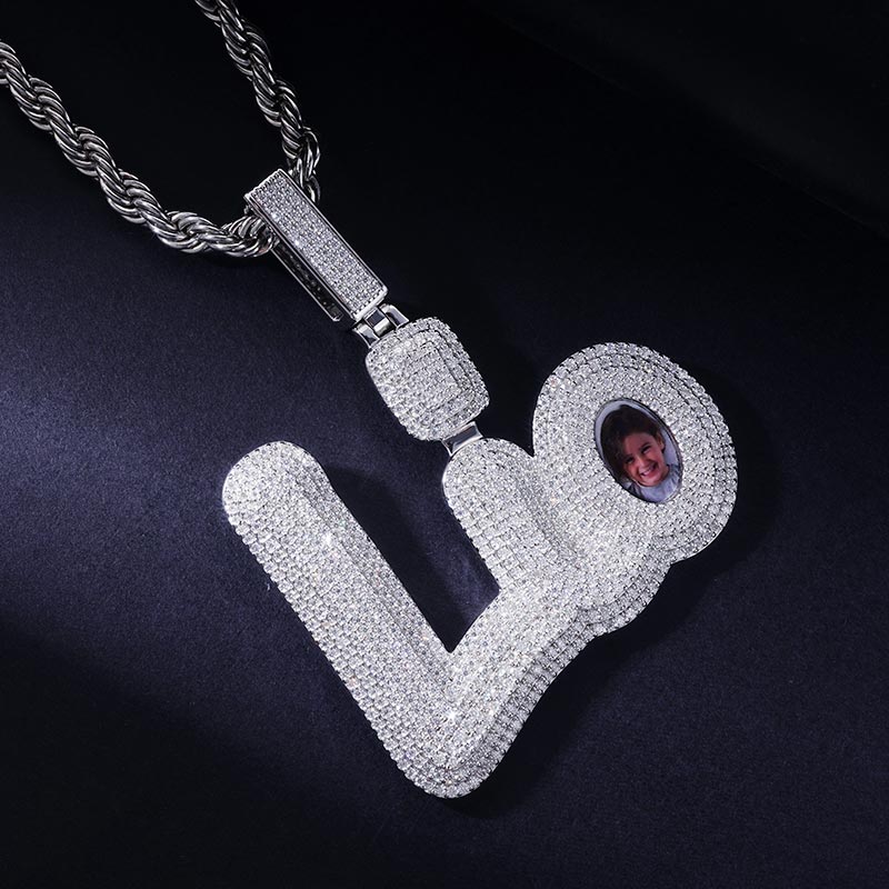Custom S925 & VVS1 Moissanite Letter & Picture Personalized Pendant Deposit