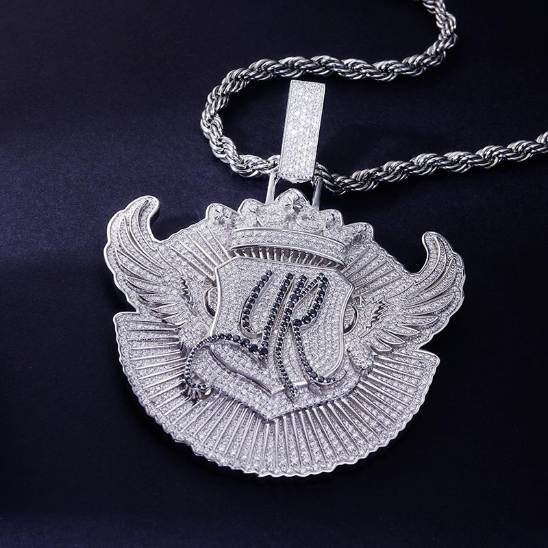 Custom S925 & VVS1 Moissanite Unique Letter & Wing Pendant Deposit