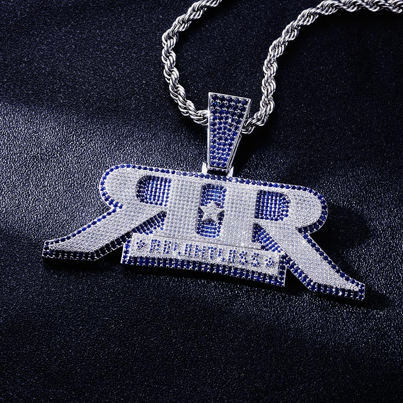Custom S925 Iced Unique Letter Pendant Deposit