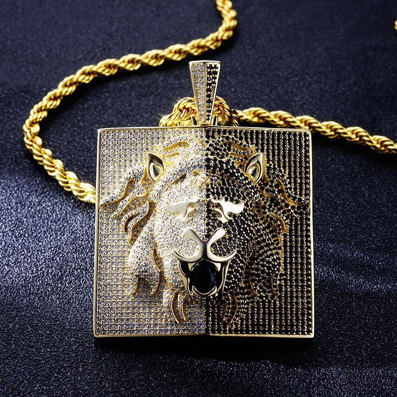 Custom S925 Iced Unique Yellow Lion Pendant Deposit