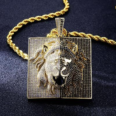 Custom S925 Iced Unique Yellow Lion Pendant Deposit