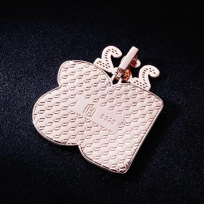 Custom S925 & VVS1 Buggette Moissanite Two-tone Letter Pendant Deposit
