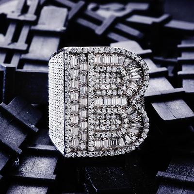 Custom S925 & VVS1 Buggette Moissanite Letter Ring Deposit