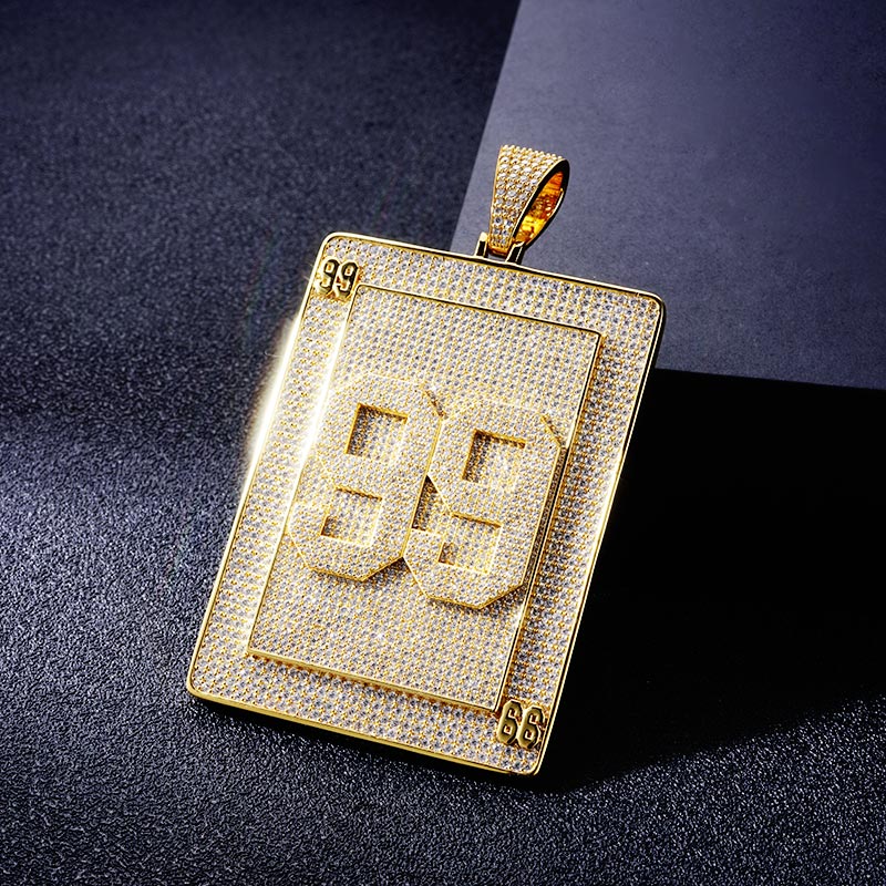 Custom S925 Iced Unique Playing Cards & Number Pendant Deposit